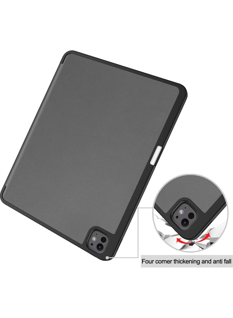 general Smart Tablet Case Compatible with iPad Pro 13 (2024) Smart Cover with Pencil Holder, Tri-Fold Back Shell Slim Stand Shockproof TPU Cover iPad Pro 13 (2024) Tablet - Image 5
