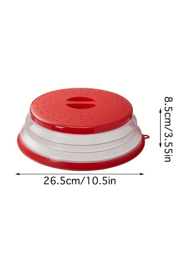 Gray Collapsible Microwave Lid with Splatter Guard for Reheating and Vegetable Washing - Image 5