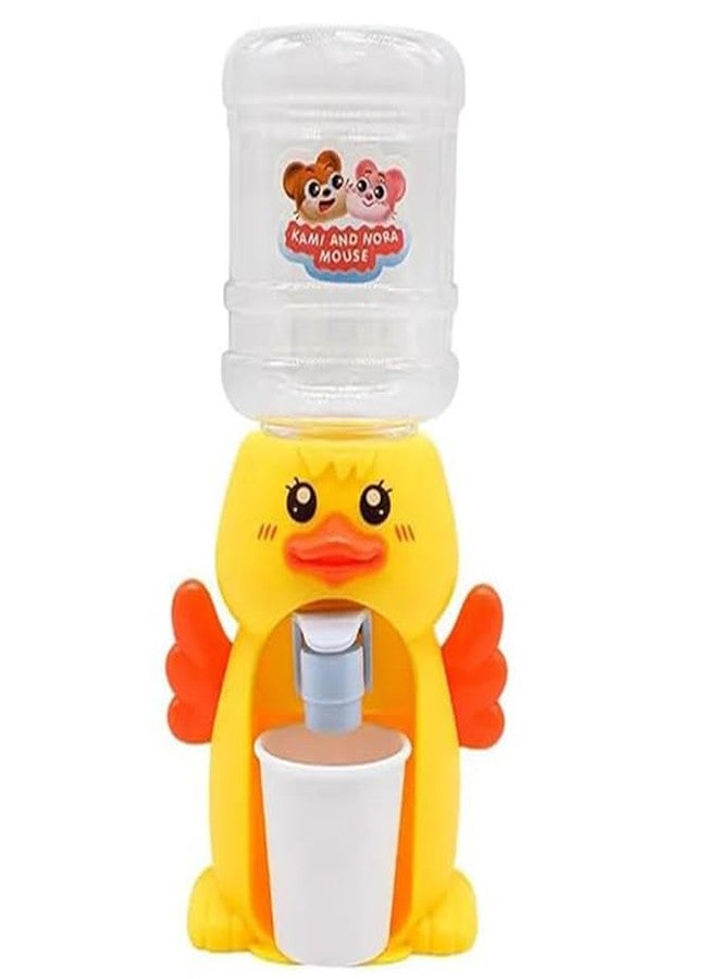 Mclear Water Dispenser Big Toy for Children Multi Cartoon Character Drinking Fountain Pumps Water Bottle and Mug Juice & Milk Water Dispenser Toy Kids (Duck)