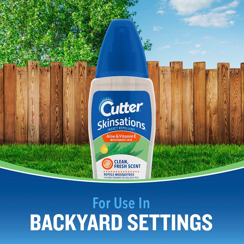 Cutter مبيد الحشرات Cutter Skinsations، طارد البعوض، يطرد البعوض، 7% DEET، 6 أونصة سائلة (بخاخ مضخة) - Image 5