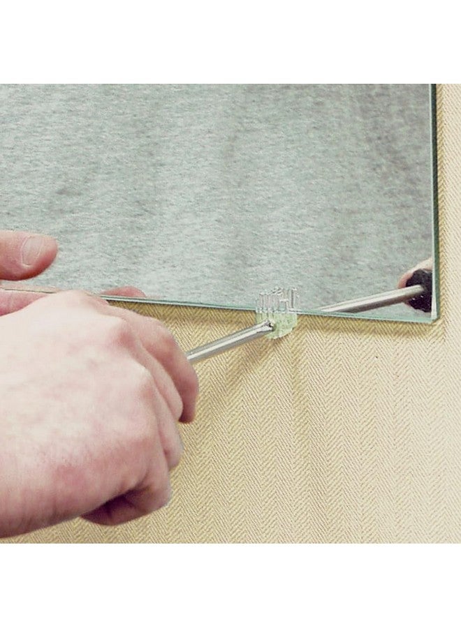 أو أو كيه 534016 1/4 بوصة 20 رطل حامل مرايا بلاستيكي قابل للتعديل، 4 عبوات - Image 2