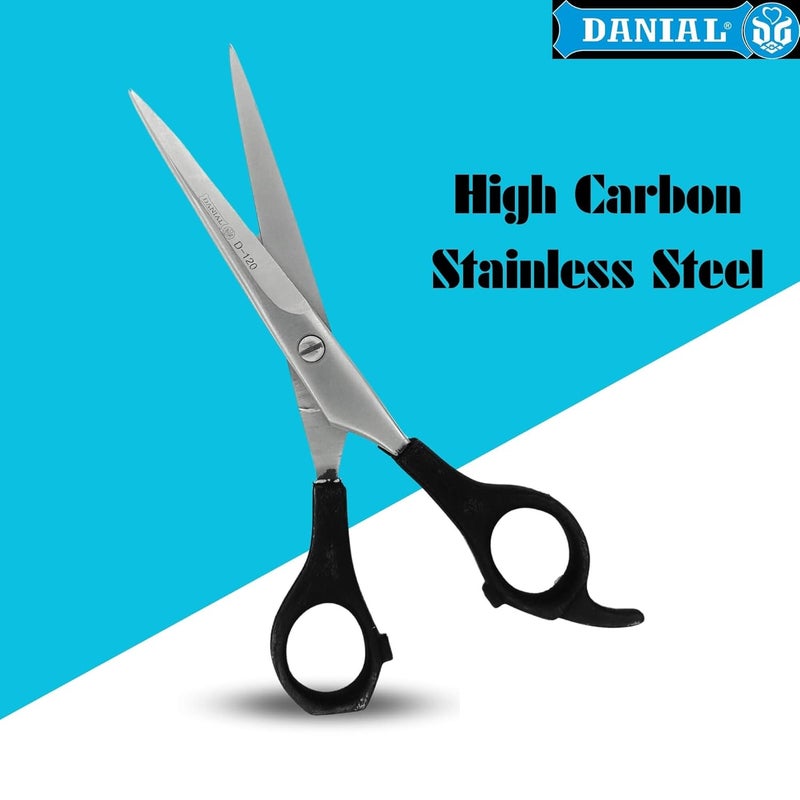 DANIAL 6-Inch Stainless Steel Barber Scissors for Professional Hair Cutting - Ideal for Men and Women's Grooming, Beard, and Mustache Trimming - Image 2