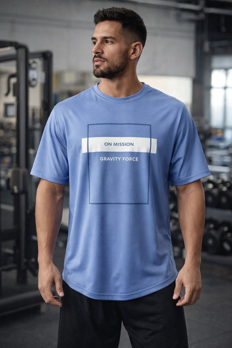 Gravity Force Men Oversized Cotton T-Shirt | Drop Shoulder Relaxed Fit Streetwear Tee | Breathable Lightweight Casual Gym Summer Fashion Shirt for Men - Image 5