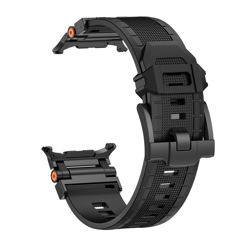 erorex For Samsung Galaxy Watch Uitra 47Mm / Ultra 2025 Armor Tpu Sports Watch Band(Black) - Image 2