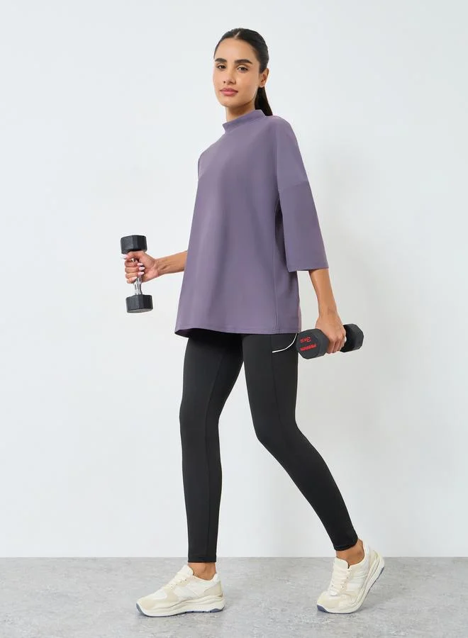 Styli Active Women Back Reflective Oversized Top
