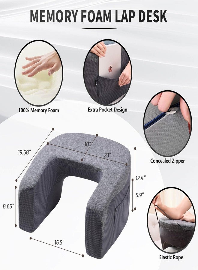 cooloo8 Reading Pillow, Lap Desk, Laptop Pillow for Lap, Large Gaming Pillow for Reading, Working, Gaming or Sitting in Bed Floor Couch(Dark Grey) - Image 2