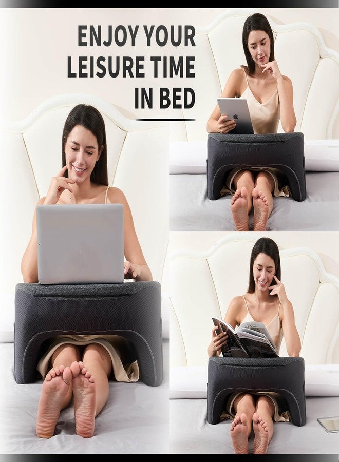 cooloo8 Reading Pillow, Lap Desk, Laptop Pillow for Lap, Large Gaming Pillow for Reading, Working, Gaming or Sitting in Bed Floor Couch(Dark Grey) - Image 4