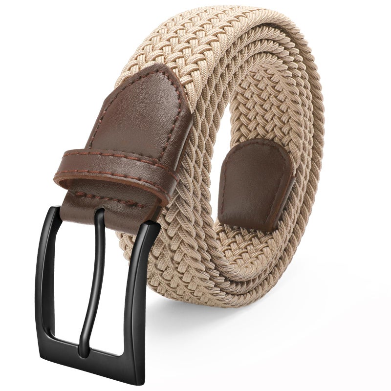 FAIRWIN Men's Golf Belt, Stretch Braided Elastic Woven Casual Jeans Belts 1 3/8" Nylon Web Work Belts for Men - Image 1