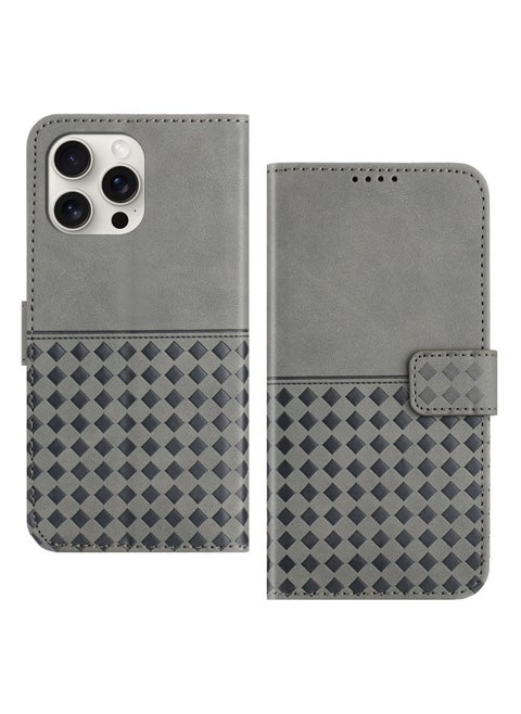For Iphone16Pro Flip Anti-drop Protective Case For Apple Walle Multi Card Bag Phone Case Wholesale-Color:Grey-Applicable Model:For Iphone 16e (default Opp Bag Packaging)