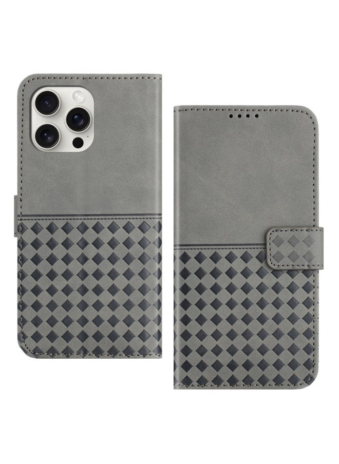 Generic - For Iphone16Pro Flip Anti-drop Protective Case For Apple Walle Multi Card Bag Phone Case Wholesale-Color:Grey-Applicable Model:For Iphone 16e (default Opp Bag Packaging) - Image 1