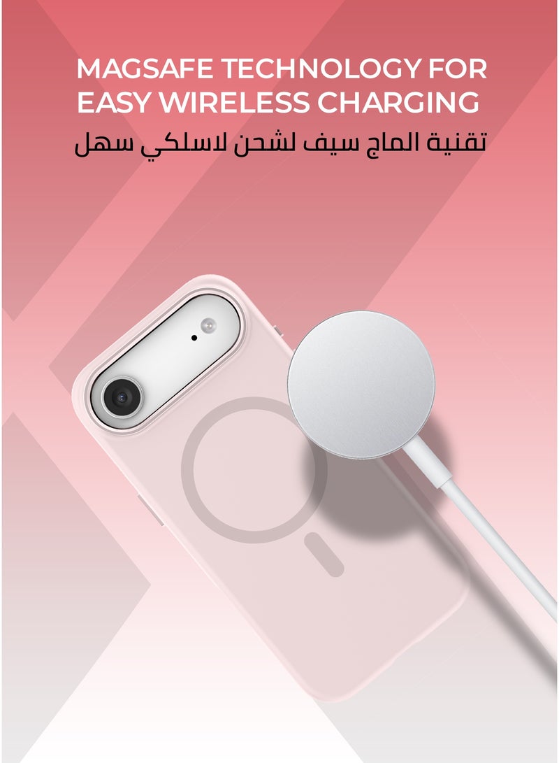 Xonda Pure iPhone 17 Air MagSafe Case Pink - Microfiber lining for scratch protection, raised metal camera bezel for lens protection, Liquid Silicone Material with Anti-Fingerprint Coating, MagSafe compatible - Image 5