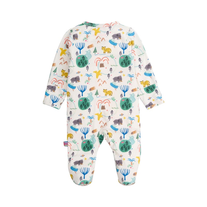 Magnetic Me Boys Modal Magnetic Baby Footie Pajamas | Silky Soft Modal Fabric | Wooly Big Deal | 18-24 Months - Image 2