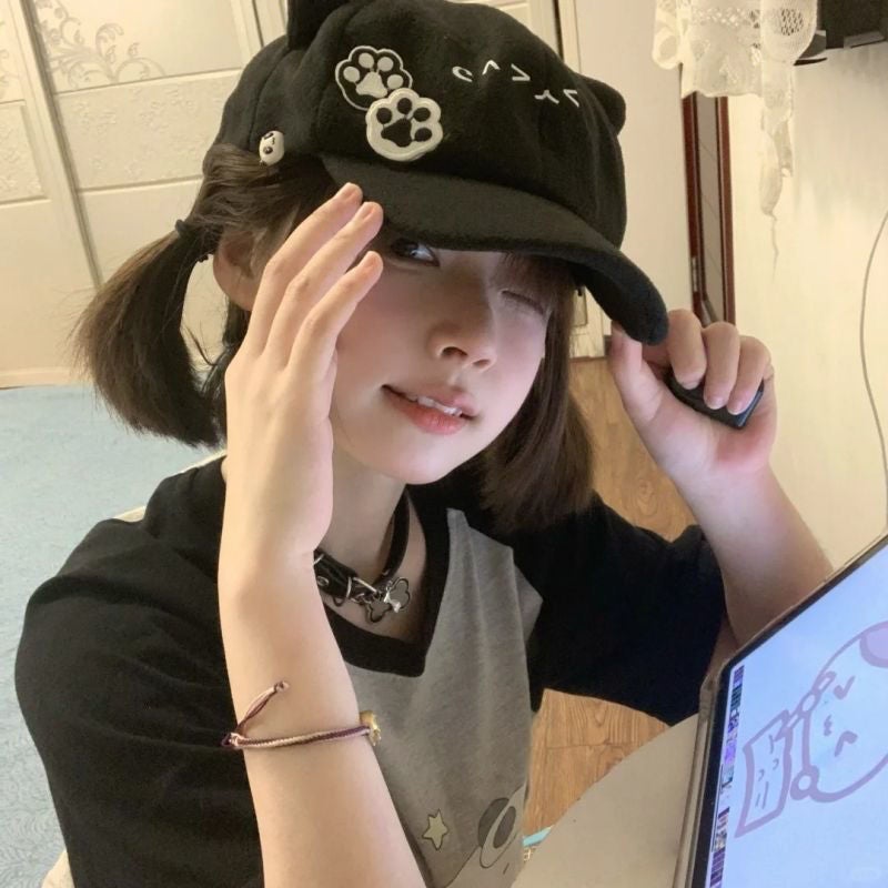 Cute Cartoon Cat Ear Baseball Cap for Women - Image 4