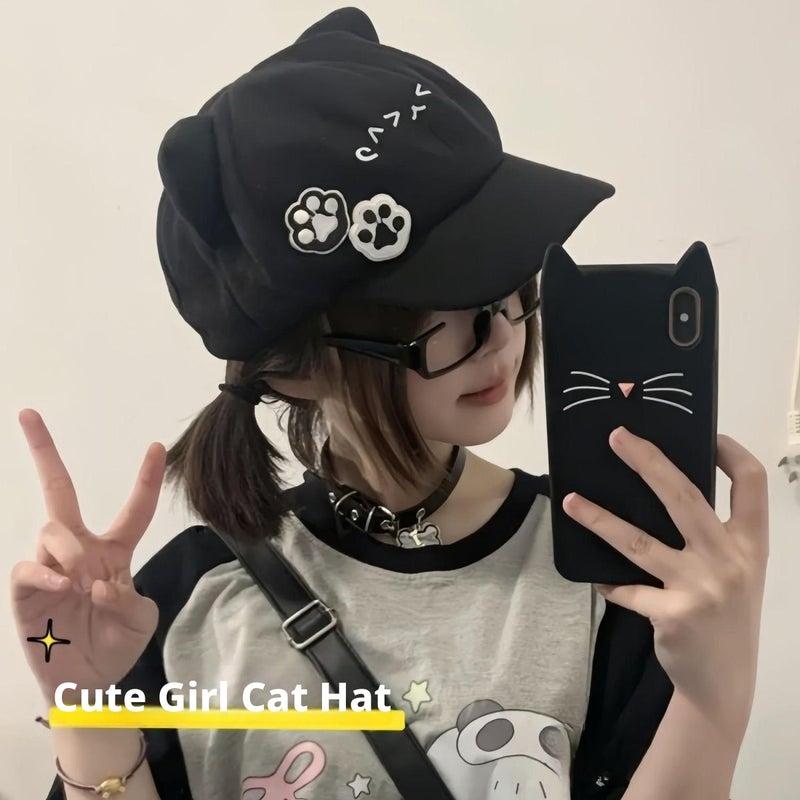 Cute Cartoon Cat Ear Baseball Cap for Women - Image 1