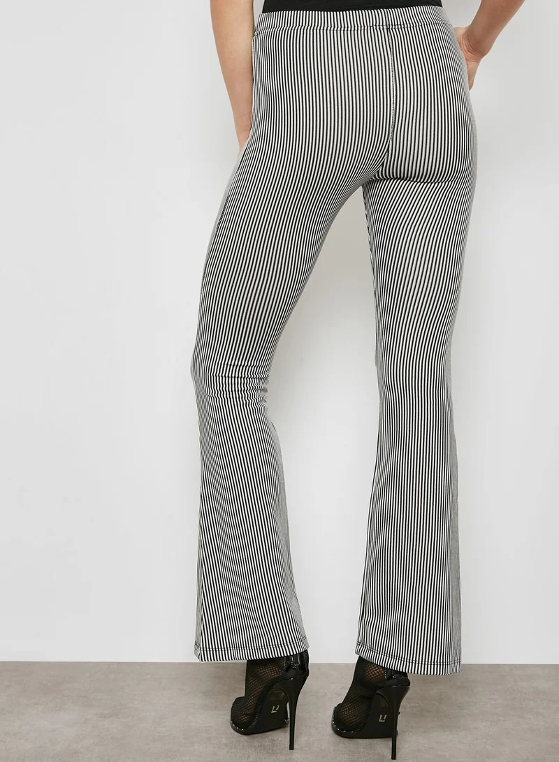 TOPSHOP Striped Flared Pants