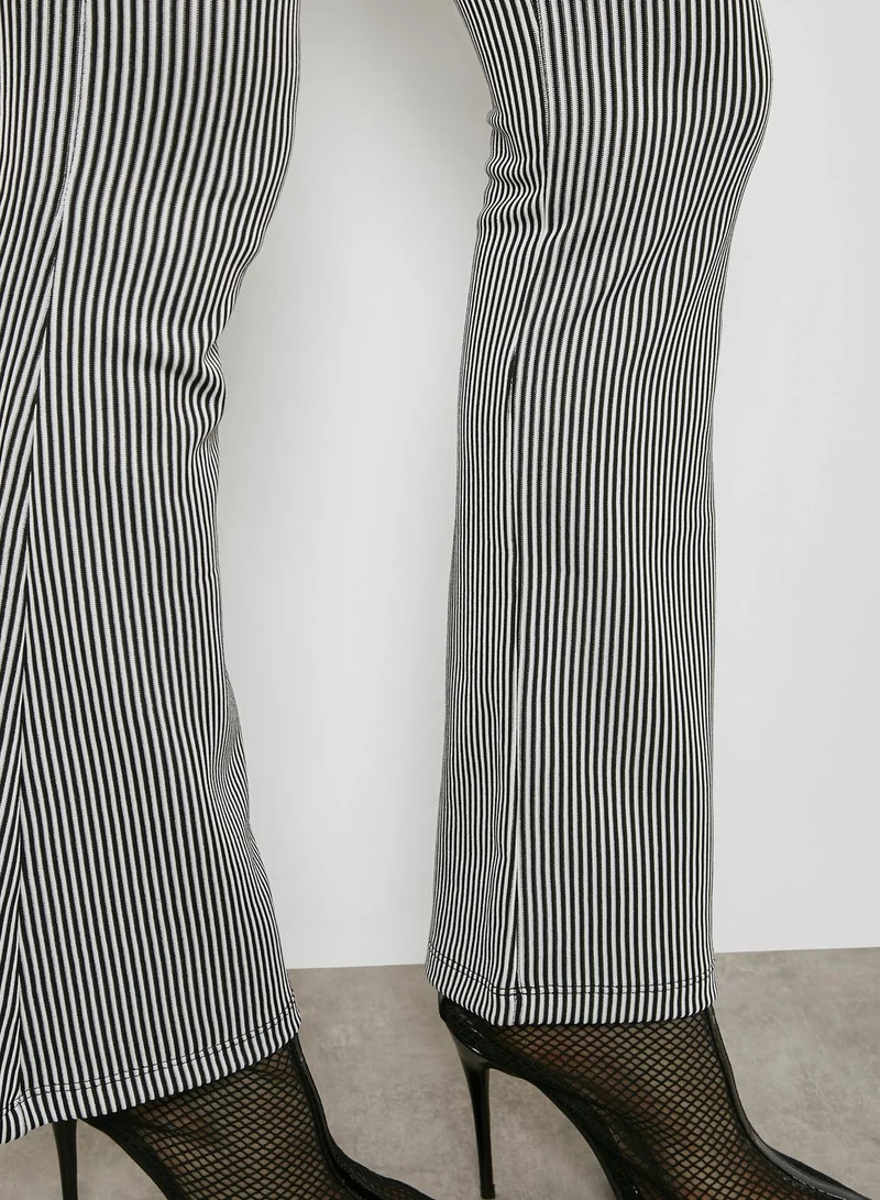 TOPSHOP Striped Flared Pants