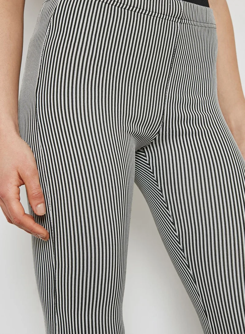 TOPSHOP Striped Flared Pants