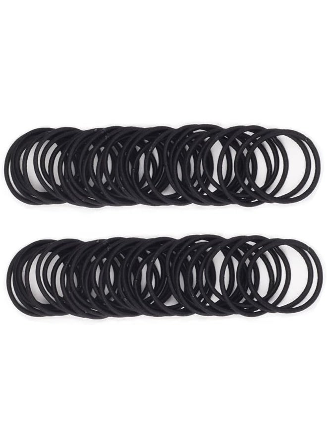 Joyeah Baby Girls Hair Ties No-metal Hair Elastics Ponytail Holders Hair Bands (2 mm x 2.5 cm, Black) - Image 1