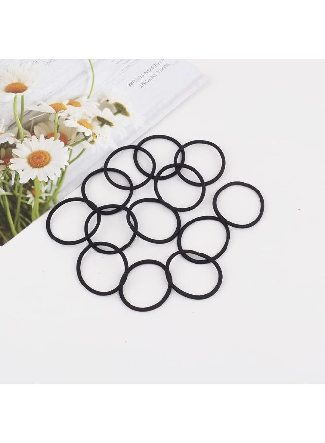 Joyeah Baby Girls Hair Ties No-metal Hair Elastics Ponytail Holders Hair Bands (2 mm x 2.5 cm, Black) - Image 2