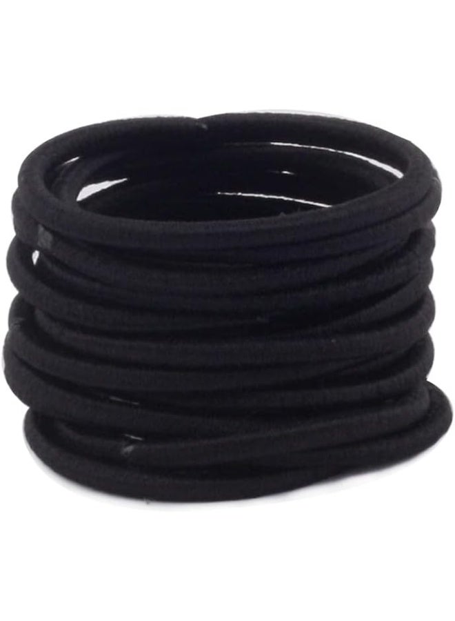 Joyeah Baby Girls Hair Ties No-metal Hair Elastics Ponytail Holders Hair Bands (2 mm x 2.5 cm, Black) - Image 3