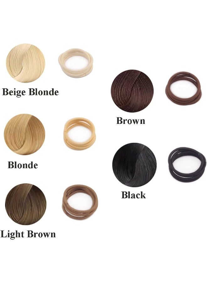 Joyeah Baby Girls Hair Ties No-metal Hair Elastics Ponytail Holders Hair Bands (2 mm x 2.5 cm, Black) - Image 5