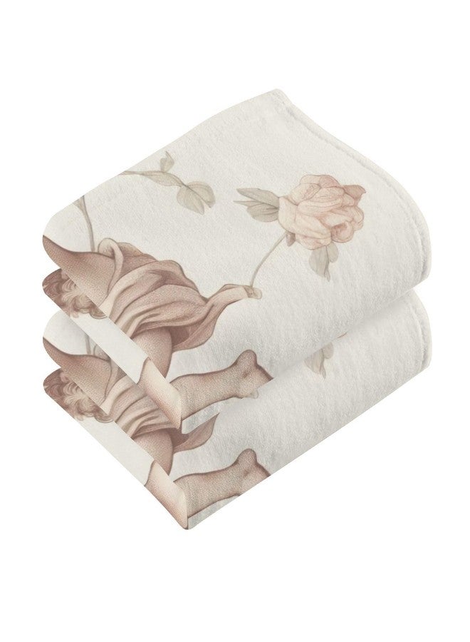 xigua Cartoon Angels Hand Towels Set of 2 Pack - 16 x 28 Inches Extra Absorbent Pure Cotton Towels, Super Soft Hand Towel for Bathroom, Hotel, Kitchen, Gym - Image 2