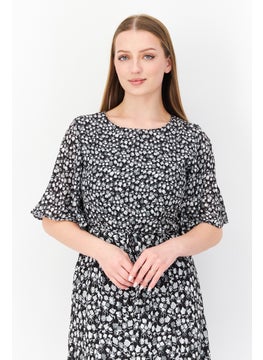 French Connection Women Floral Maxi Dress, Black  - Image 2