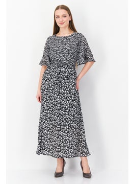 French Connection Women Floral Maxi Dress, Black  - Image 1