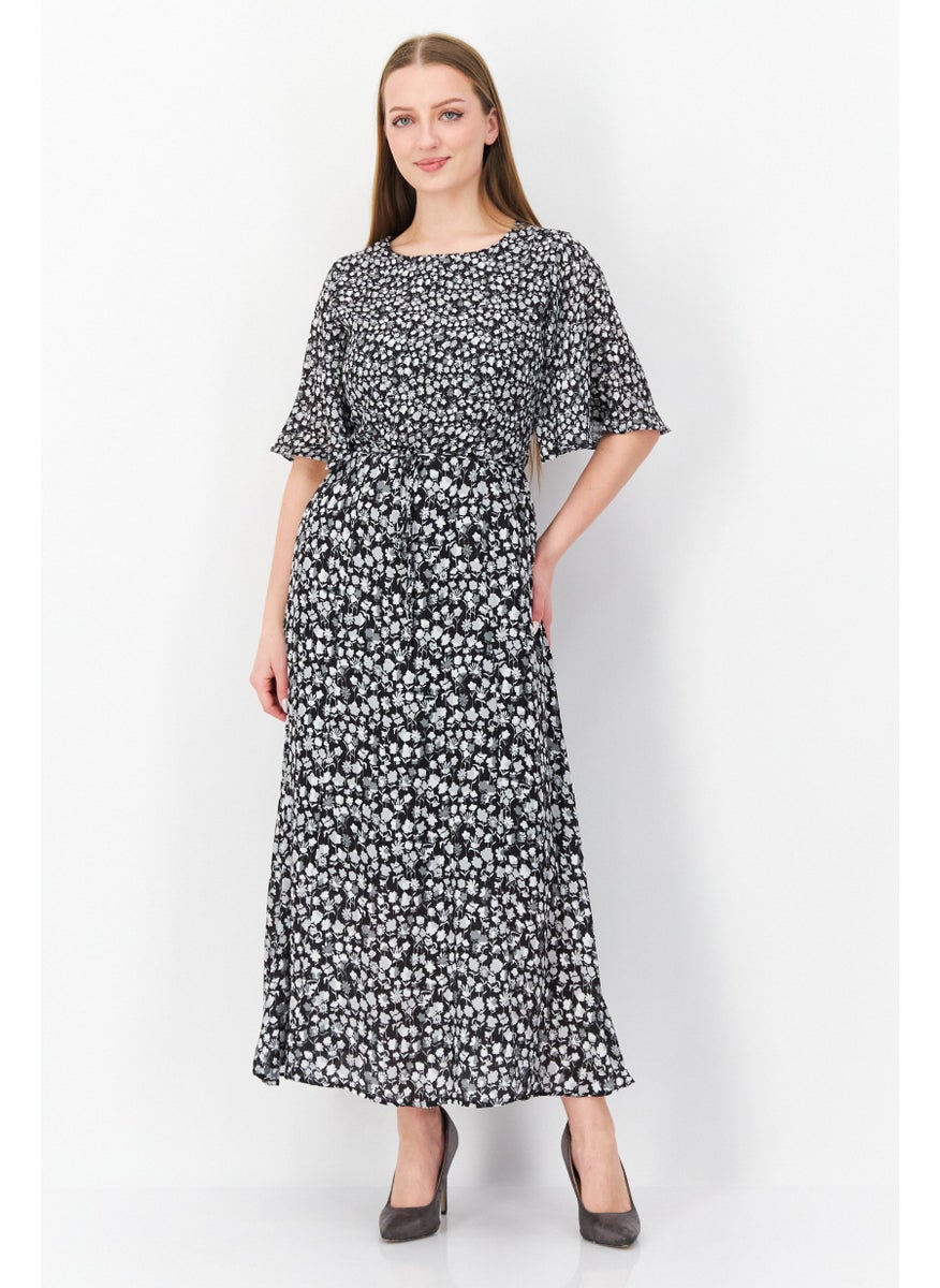 French Connection Women Floral Maxi Dress, Black  - Image 1
