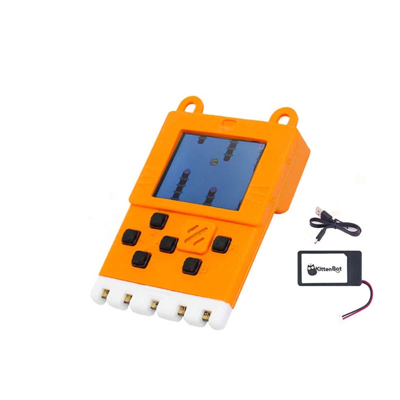 Kittenbot Meowbit CardSized Retro Computer Video Game Console Codable Console for Microsoft Makecode Arcade and Python Compatible with Microbit Expansion Board for Build RobotOrange - Image 2