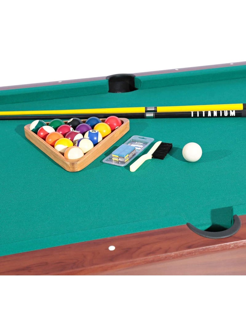Roma Italy 8FT Non-KD Billiard Table HBT181D02S2 Roma Italy – Premium Wooden Pool Table (L 96” x W 52” x H 31”) for Professional & Home Use - Image 4