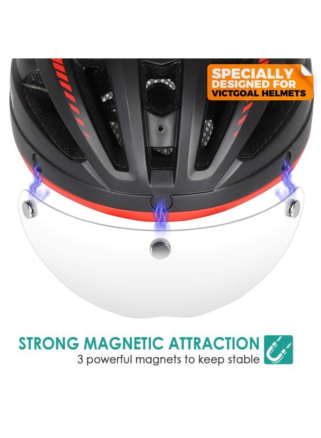 VICTGOAL Detachable Magnetic Bike Helmet Goggles Visor for VG110 Bicycle Helmet (Photochromic) - Image 2