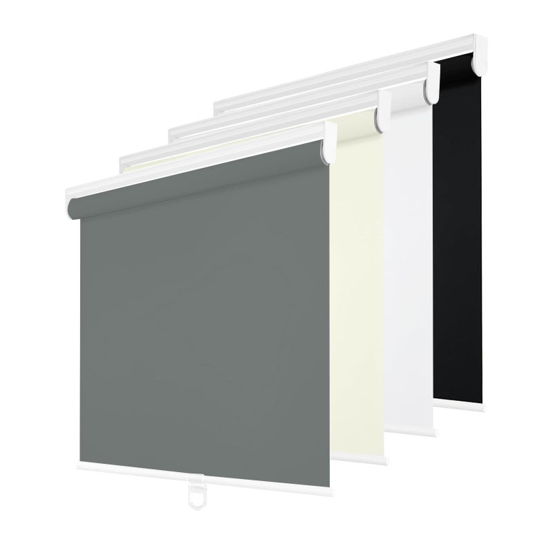Changshade Cordless Roller Shades Blackout Blinds for Indoor Windows,Pull Down Darkening Roller Shade with UV Protection and Thermal Window Shades for Home and Office(24" W x 72" H,Grey) - Image 1