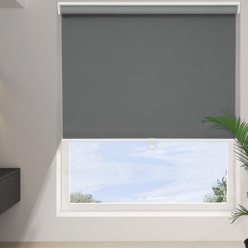 Changshade Cordless Roller Shades Blackout Blinds for Indoor Windows,Pull Down Darkening Roller Shade with UV Protection and Thermal Window Shades for Home and Office(24" W x 72" H,Grey) - Image 2