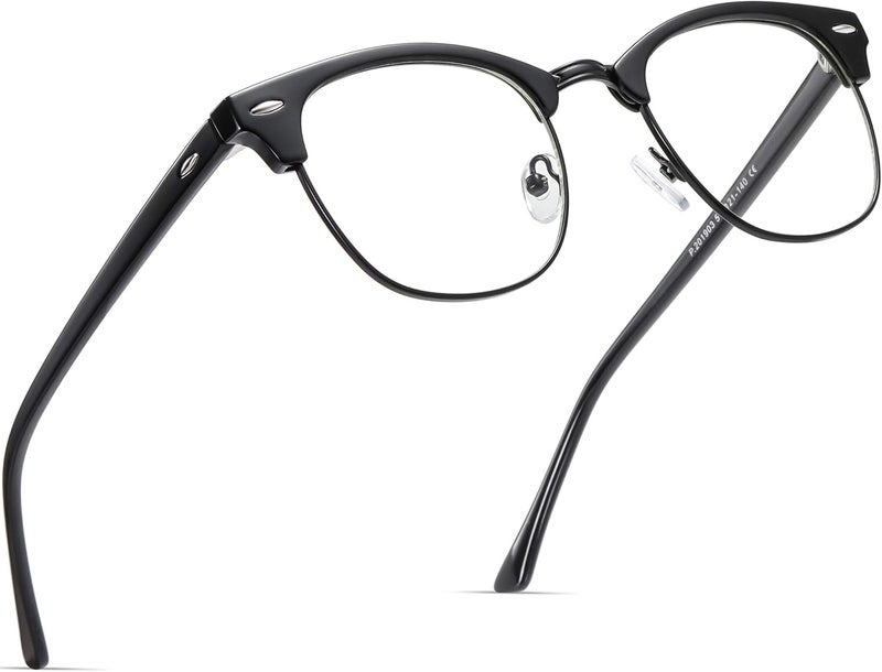 AOMASTE Store Blue Light Blocking Glasses Retro Semi Rimless UV400 Clear Lens Computer Eyewear For Men Women - Image 1