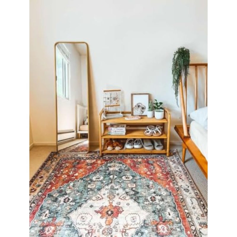Area Rugs, Ultra-Thin Washble Rug, Persian Crystal Print Home Decor Area Rug, Stain Resistant Anti Slip Backing Rugs, for Bedroom, Dining Room, Home Office,140 * 200cm - Image 2