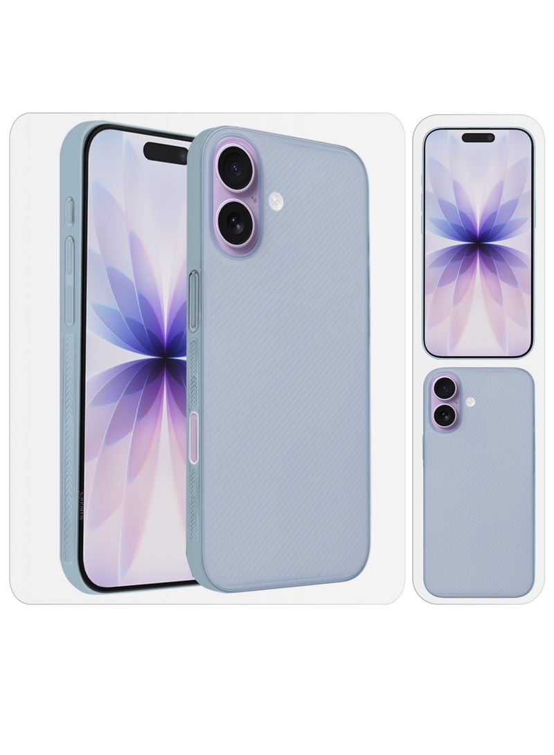 کاتانس 3 عبوات من أغطية الحماية لهاتف iPhone 17 - غطاء قوي ومتين رفيع للغاية - غطاء خلفي بتصميم Air Skin Line - غطاء حماية شفاف من السقوط مع واقيين للشاشة ثلاثية الأبعاد - أزرق فاتح - Image 5