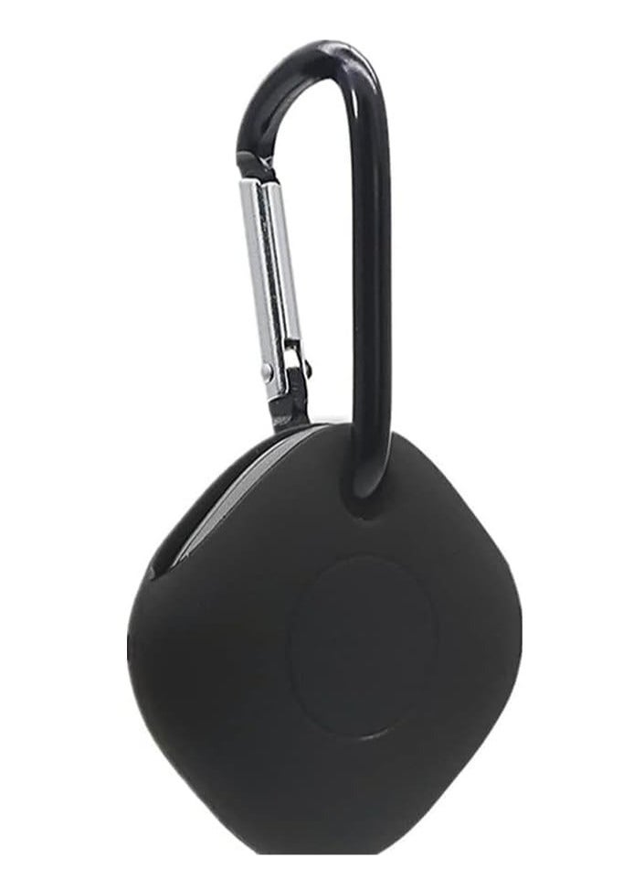 Ecosystem Silicone Case with Key Ring Bag Charm Clip Compatible with Sam Sung Galaxy SmartTag,1 Pack, (Black) - Image 1