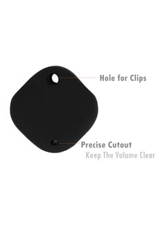 Generic Ecosystem Silicone Case with Key Ring Bag Charm Clip Compatible with Sam Sung Galaxy SmartTag,1 Pack, (Black)  - Image 2