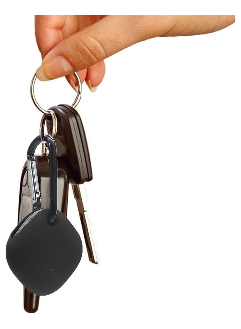 Ecosystem Silicone Case with Key Ring Bag Charm Clip Compatible with Sam Sung Galaxy SmartTag,1 Pack, (Black) - Image 3