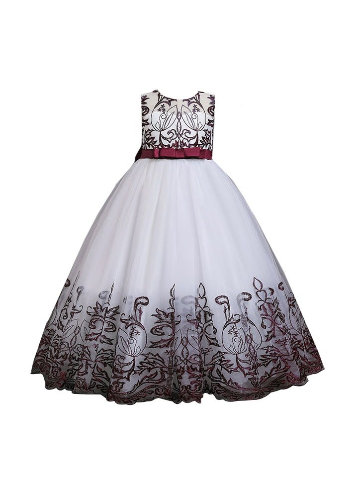 D'Daniela Floral Embroidered Tulle Dress - Image 1