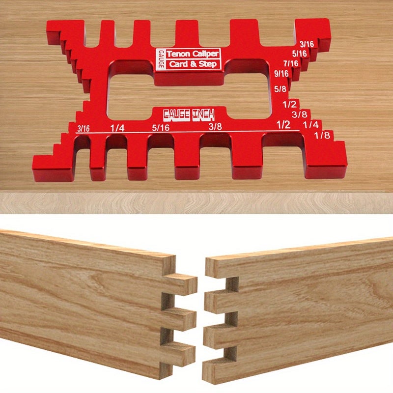 Red 2in1 Aluminum Woodworking Dovetail Jig Inch Metric - Image 1