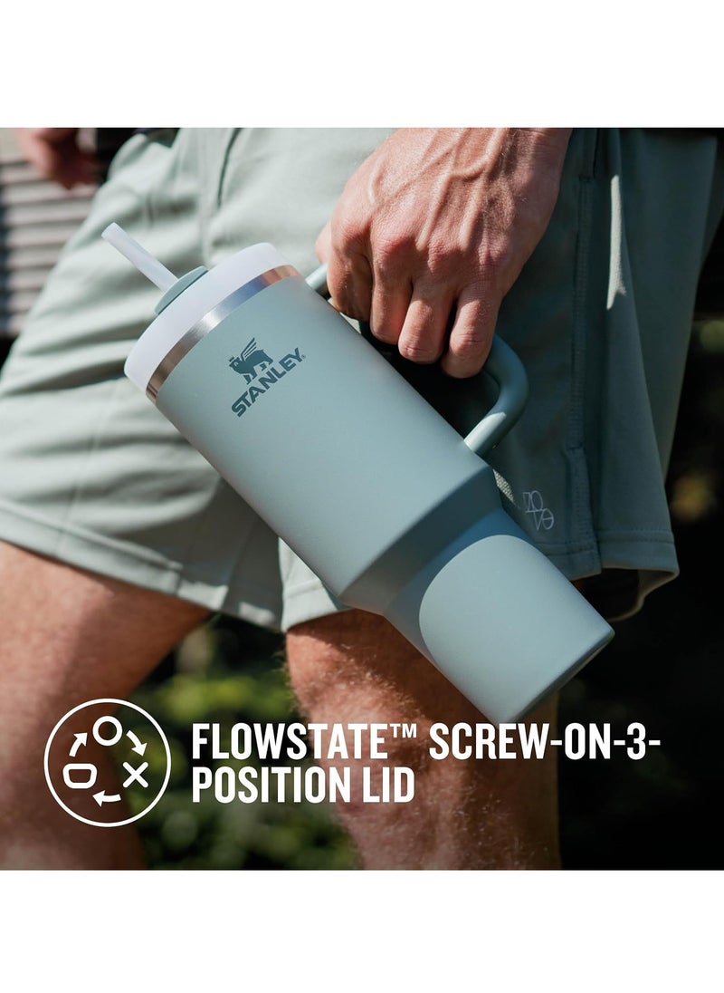 Stanley - Quencher H2.0 FlowState™ Tumbler 1.2L (40oz) || Shale | Stainless Steel Vacuum Insulated Water Bottle with Reusable Straw, Leakproof Lid & Handle | Keeps Drinks Cold 11H/Iced 48H/Hot 7H | Dishwasher Safe Travel Mug for Coffee, Smoothies & More - Image 1