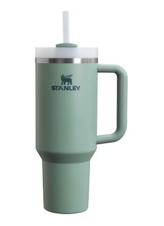 Quencher H2.0 FlowState™ Tumbler 1.2L (40oz) || Shale | Stainless Steel Vacuum Insulated Water Bottle with Reusable Straw, Leakproof Lid & Handle | Keeps Drinks Cold 11H/Iced 48H/Hot 7H | Dishwasher Safe Travel Mug for Coffee, Smoothies & More