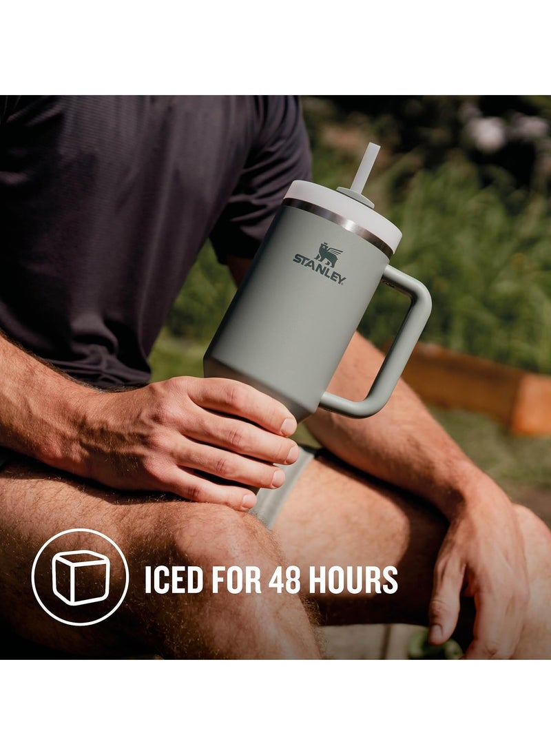 Stanley - Quencher H2.0 FlowState™ Tumbler 1.2L (40oz) || Shale | Stainless Steel Vacuum Insulated Water Bottle with Reusable Straw, Leakproof Lid & Handle | Keeps Drinks Cold 11H/Iced 48H/Hot 7H | Dishwasher Safe Travel Mug for Coffee, Smoothies & More - Image 1