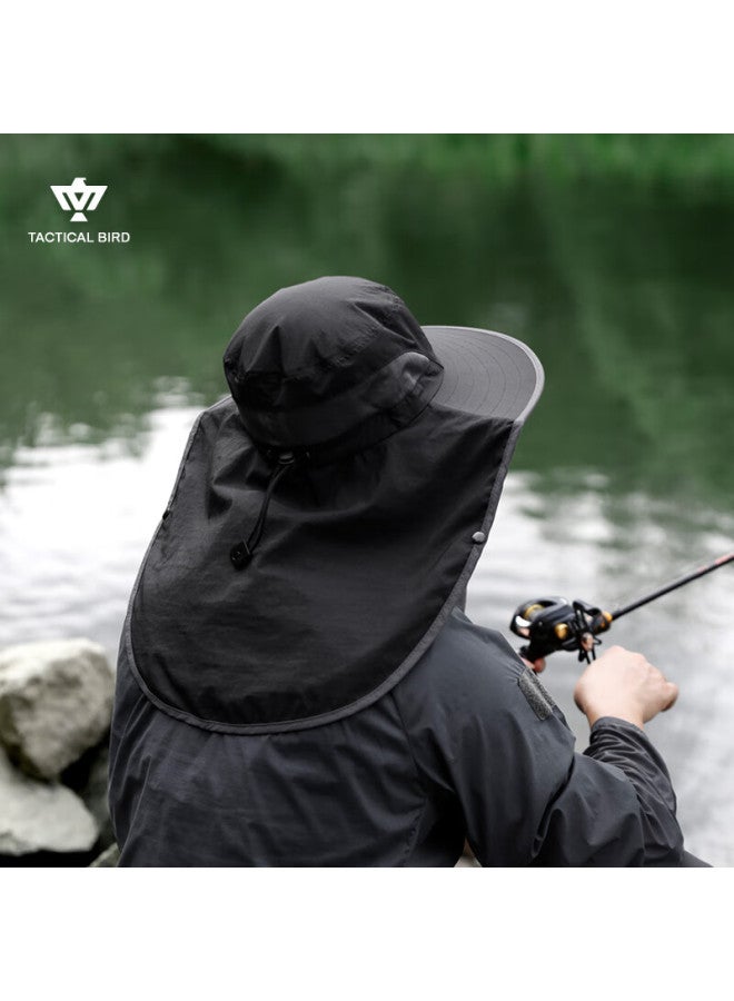 Tactical Bird Fishing Sun Protection Hat Men Summer Outdoor Sunshade Fisherman Hat Large Head Cirference Uv Protection Female Face Mask - Image 5