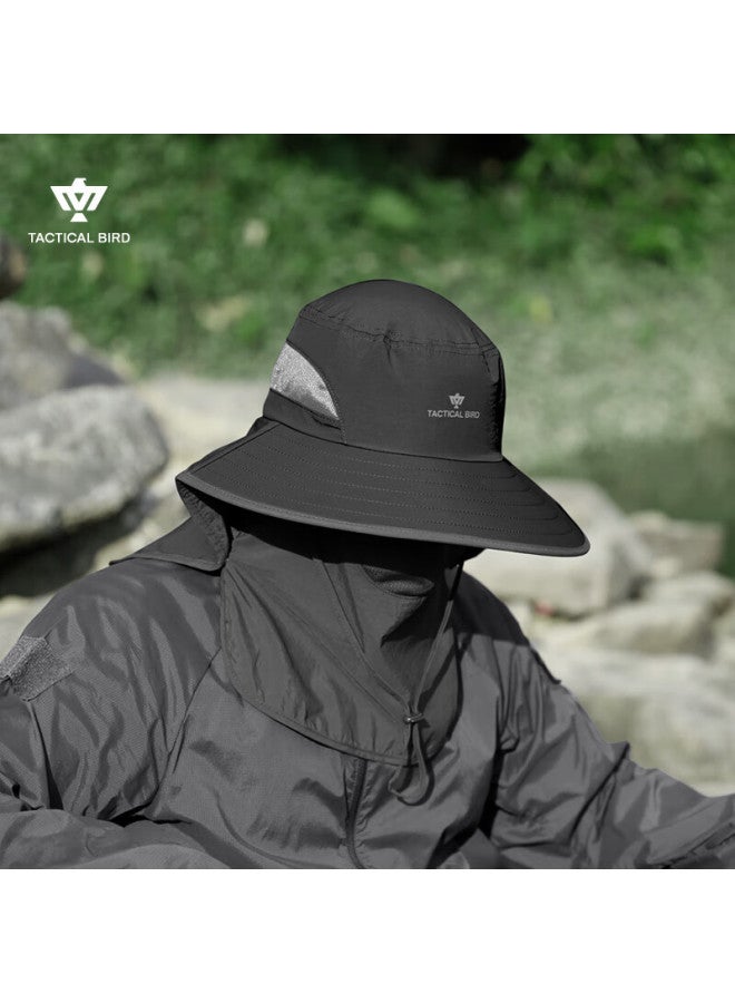 Tactical Bird Fishing Sun Protection Hat Men Summer Outdoor Sunshade Fisherman Hat Large Head Cirference Uv Protection Female Face Mask - Image 2