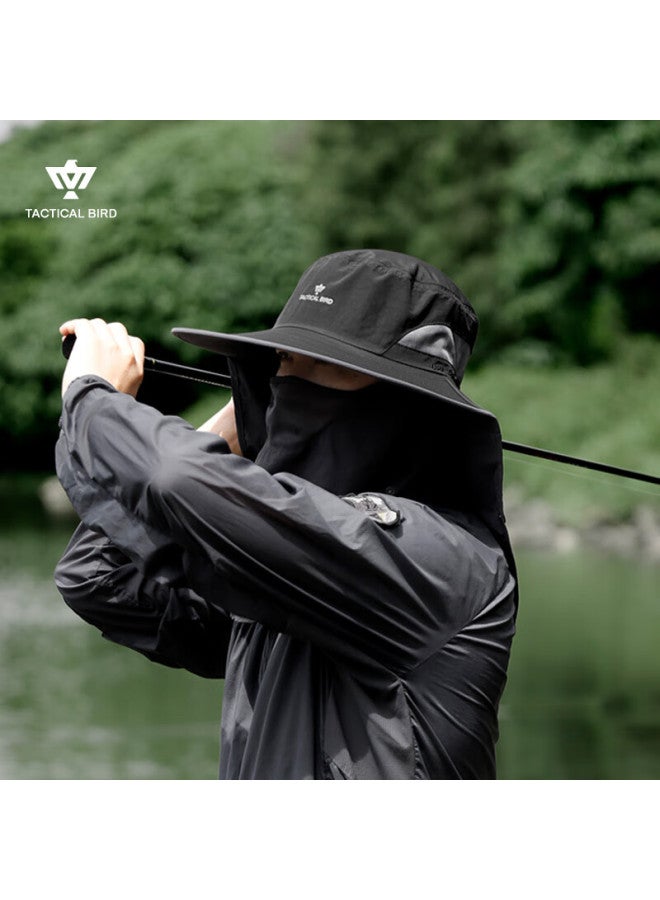 Tactical Bird Fishing Sun Protection Hat Men Summer Outdoor Sunshade Fisherman Hat Large Head Cirference Uv Protection Female Face Mask - Image 4