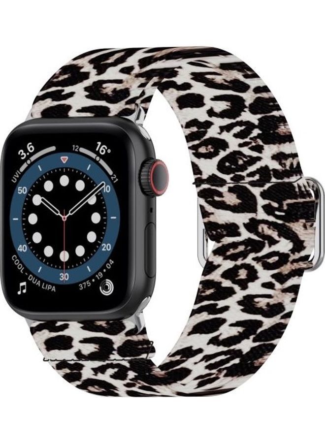 NIBEMINENT Ethnic Replacement Watchband for Apple Watch Series 1/2/3/4/5/6/7/SE 42/44/45mm Leopard  - Image 2