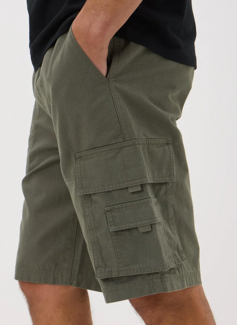 Matalan Khaki Multi Pocket Cargo Shorts